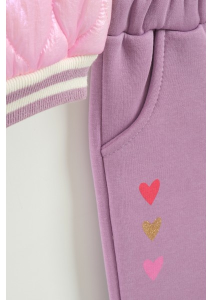 Kız Bebek Baskılı 3'lü Eşofman Takımı (Sweatshirt, Pantolon, Ceket) (9-12-18 Ay) fiyatları