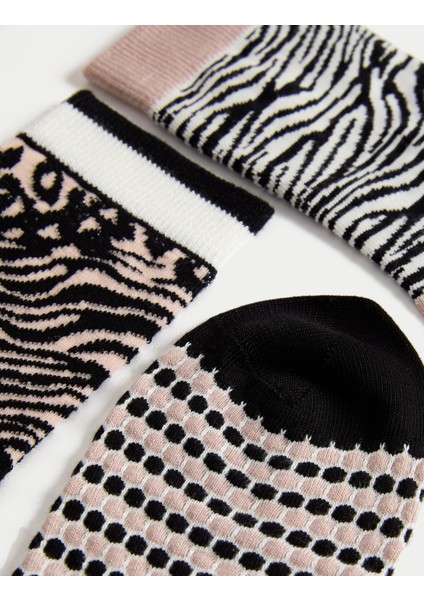 3'lü Parıltılı Desenli Bilek Boyu Çorap fırsatları