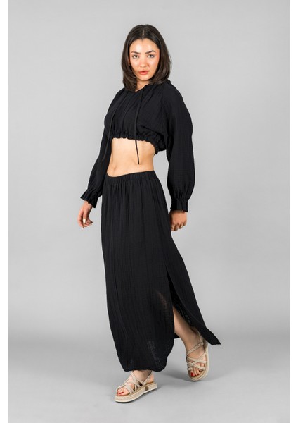 Müslin Kadın Reglan Kol Crop fiyatları