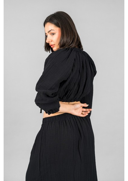 Müslin Kadın Reglan Kol Crop fırsatları