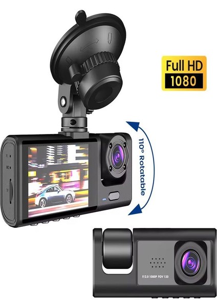 Wi-Fi 1080P Hd 2”inch Süper Ekranlı Araç Kamerası | 150MAH | Araç Güvenlik Kamerası 12-24V