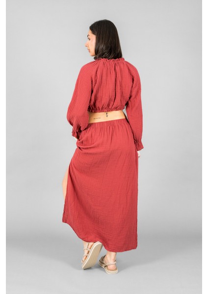 Müslin Kadın Reglan Kol Crop modelleri