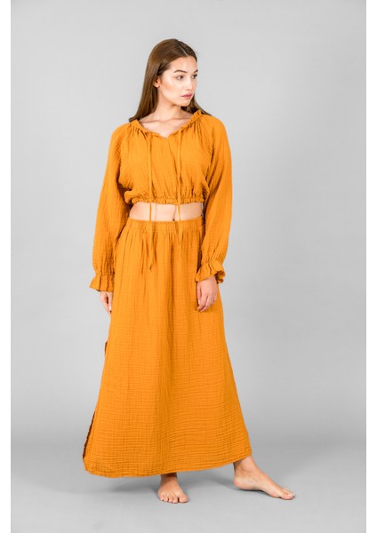 Müslin Kadın Reglan Kol Crop fiyatları