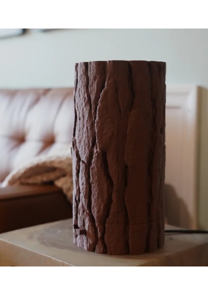 Doğal Kütük Dokulu Abajur | Modern ve Şık Aydınlatma indirimleri