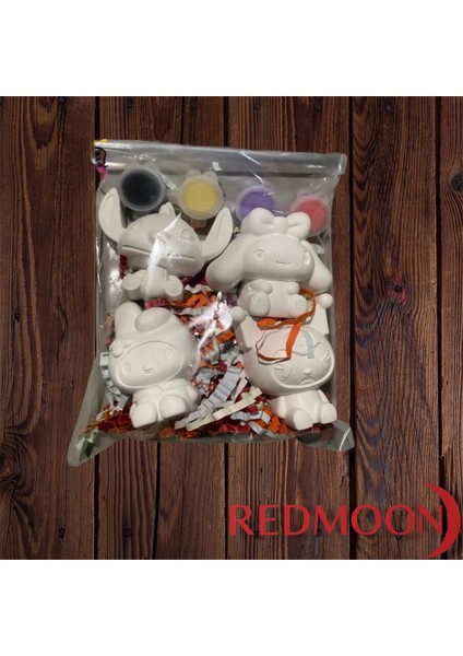 4 Karakter Kuromi Alçı Boyama Taş Boyama Seti fiyatları