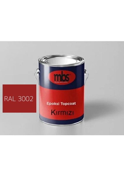 Epoksi Boya RAL3002 Kırmızı 2,5kg+1kg Sertleştirici