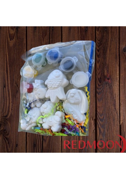 5 Karakter Alçı Boyama Taş Boyama Seti fiyatları