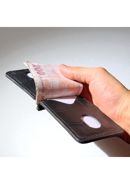 Siyah Erkek Cüzdan Para Klipsli Hakiki Deri İnce Pratik Kartlık Cüzdan Desenli fiyatları