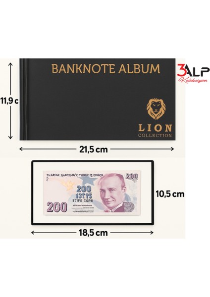 Lion Kağıt Para Cep Albümü - 20 Sayfa - Bordo indirimleri