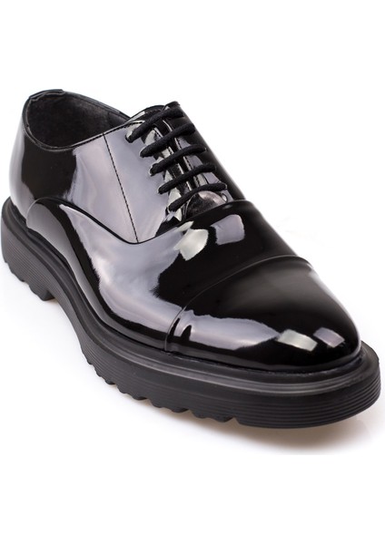 Erkek Rugan Ayakkabı Kısa Topuklu 4 Mevsim Kullanıma Uygun 3,5 cm Yükseklik
