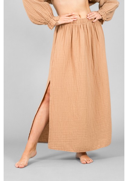 Müslin Kadın Uzun Yırtmaçlı Etek fırsatları
