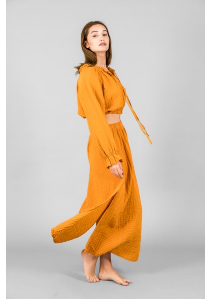 Müslin Kadın Uzun Yırtmaçlı Etek fiyatları