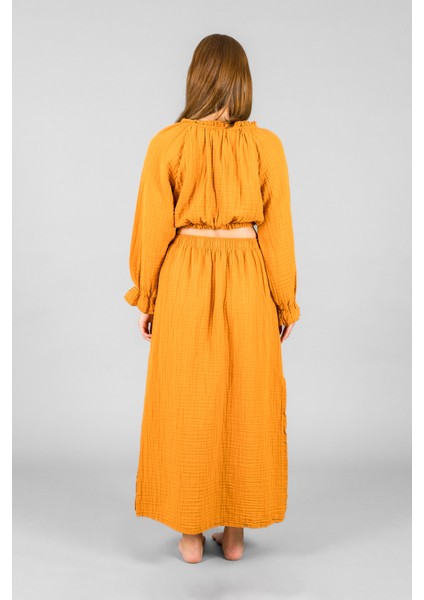 Müslin Kadın Uzun Yırtmaçlı Etek fırsatları