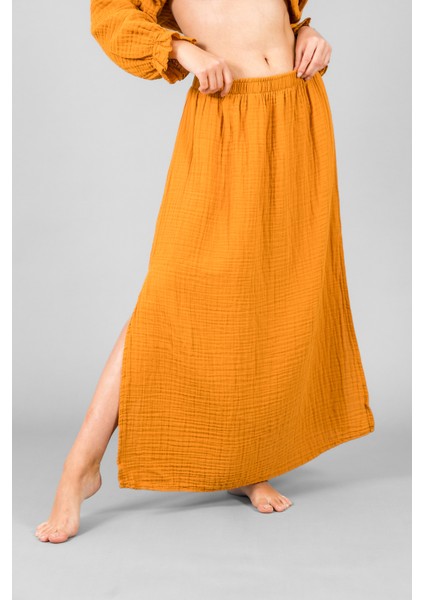 Müslin Kadın Uzun Yırtmaçlı Etek indirimleri