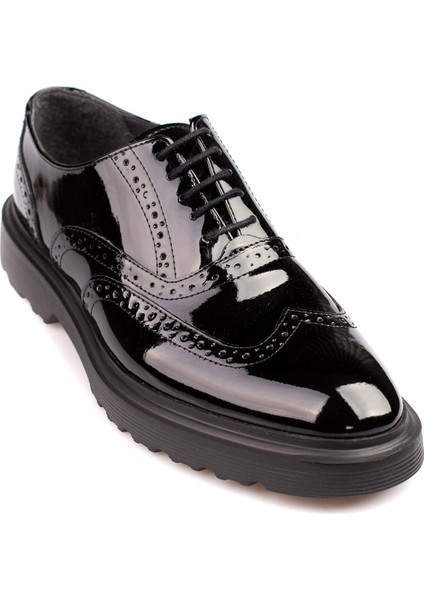 Erkek Klasik Damatlık ve Takım Elbiseye Uygun Rugan Abiye Erkek Ayakkabı