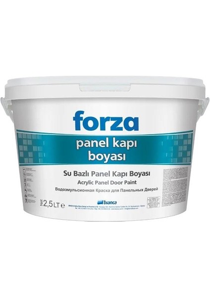 Forza Su Bazlı Panel Kapı Boyası 2.5 Lt Beyaz