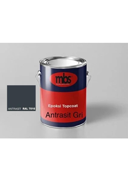 Epoksi Boya RAL7016 Antrasit Gri 2,5kg+1kg Sertleştirici