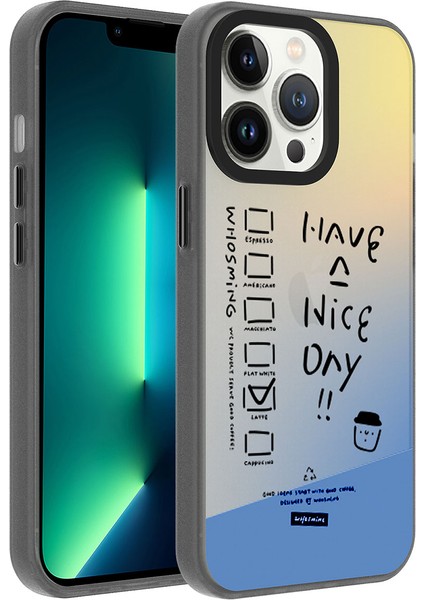 Apple iPhone 13 Pro Max Kılıf Desenli Tkdw Dragon Sert Kapak-Have