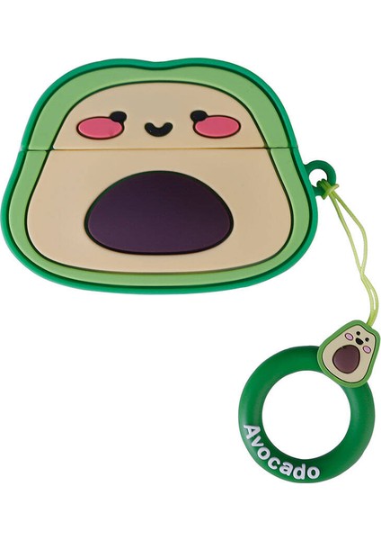 Airpods Pro 2 Uyumlu Tkdw Tpu Kabartma Figürlü Ipli Airbag 37 Silikon KILIF-NO23