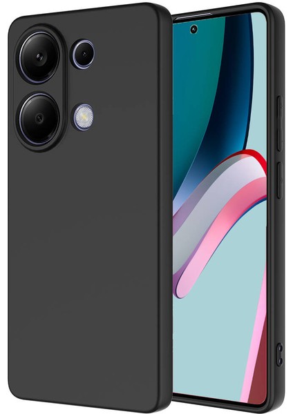 Xiaomi Redmi Note 13 Pro 4g Kılıf Tkdw Mara Laaakan Kapak-Siyah