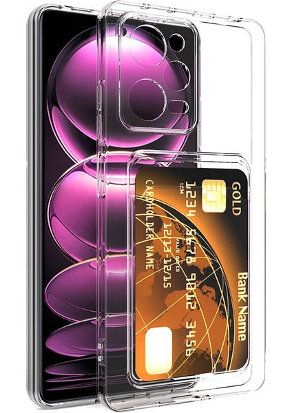Xiaomi Redmi Note 12 Pro 5g Kılıf Kartlıklı Şeffaf Tkdw Setra Clear Silikon Kapak-Renksiz fırsatları
