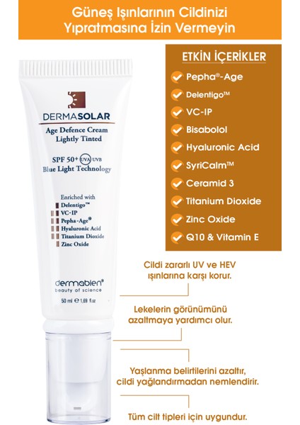 Dermasolar® Lightly Tinted (Hafif Renkli) 50ML fırsatları