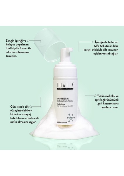 Yüz Temizleme Köpüğü 150 ml Ton Eşitleyici Aydınlatıcı Leke Karşıtı Alpha Arbutin Tüm Cilt Tipleri fiyatları