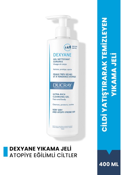Arındırıcı Temizleme Jeli 400 ml Kuru ve Atopiye Eğilimli Ciltler İçin Nemlendirici Bakım