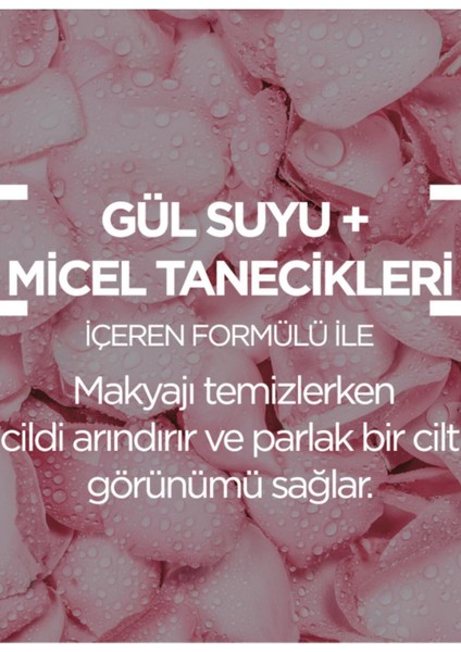 Micellar Gül Suyu Makyaj Temizleme Suyu 400 ml Hassas Ciltlere Arındırıcı ve Işıltı Etkili