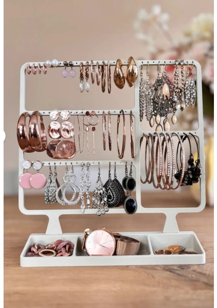 Takı Organizer Standı Mücevher Aksesuar Çantası Yüzük Küpe Saat Düzenleyici
