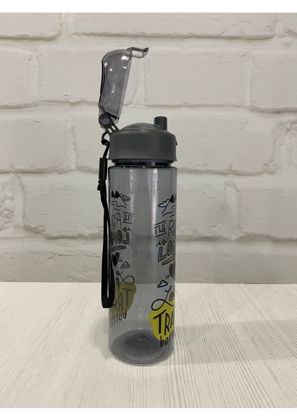 Turuncu Tritan Su Matarası 500 Ml, Desenli, Kapaklı, Okul ve Seyahat Için Ideal fiyatları