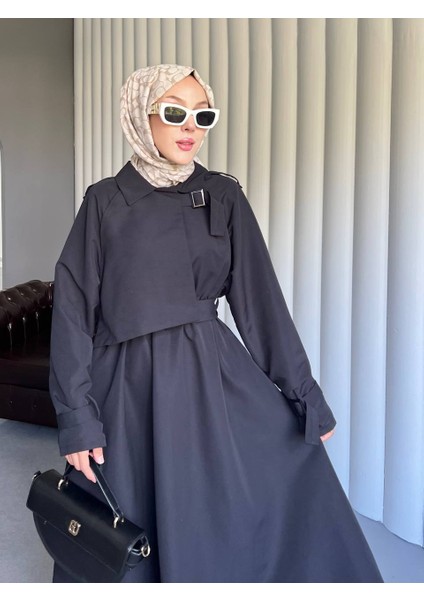 Kadın Oversize Modern Dökümlü Trençkot fiyatları