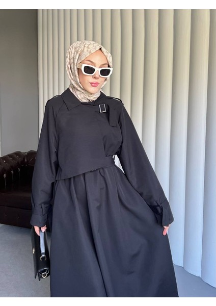 Kadın Oversize Modern Dökümlü Trençkot modelleri