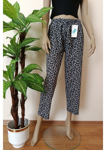 Kadın Çiçek Baskılı Rahat Pijama Altı