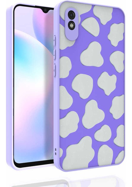 Xiaomi Redmi 9A Kılıf Desenli Kamera Korumalı Parlak Tkdw Nora Kapak-No6