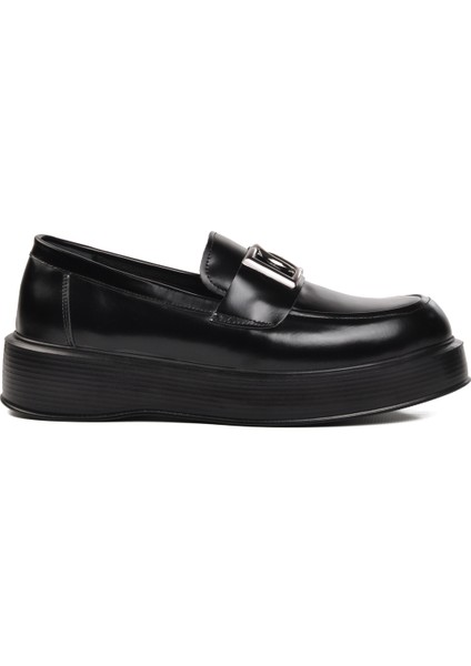 Siyah Açma Erkek Loafer Ayakkabı Premium