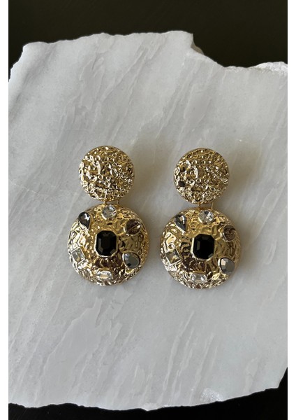 Sallantılı Taşlı Yuvarlak Küpe fiyatları