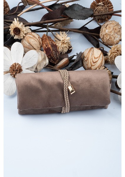 Katlanabilir Rulo Takı ve Seyahat Çantası, Koyu Kahve, Çok Renkli Tasarım indirimleri