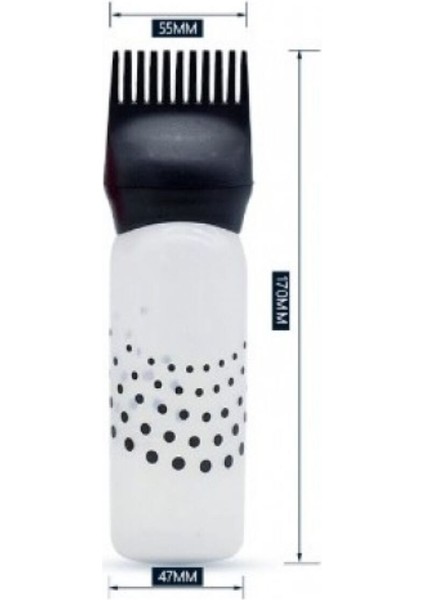 Saç Boyama ve Bakım Yağı Uygulama Şişesi, 1 Adet, Beyaz Renk fırsatları