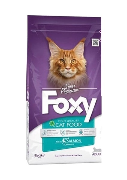 Foxy Adult Somon Balıklı Yetişkin Kedi Maması 3 kg