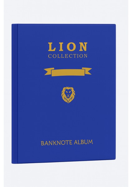 Lion 120 Adet Kağıt Para Kapasiteli, 20 Sayfa Kağıt Para Albümü, Mavi Renk fiyatları