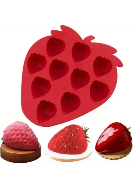 Çilek Mum Yapım Seti Çilek Silikon Kalıp Mum Eritme Kabı 500 ml Sabun Mum Kokulu Taş Epoksi Kalıbı modelleri