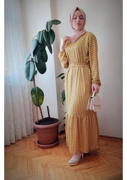 sera markalı elbise standart beden 38-46 uyumlu kolları lastikli etek uçları fırfırlı elbise fiyatları