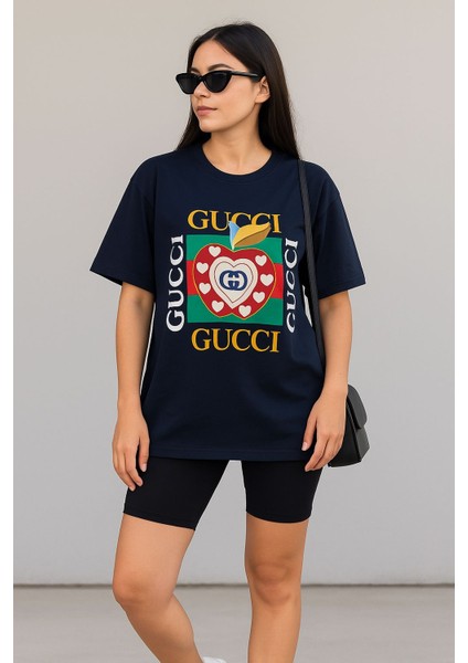 Unisex Spor Bisiklet Yaka Pamuk Oversize Boyfriend T-shirt indirimleri