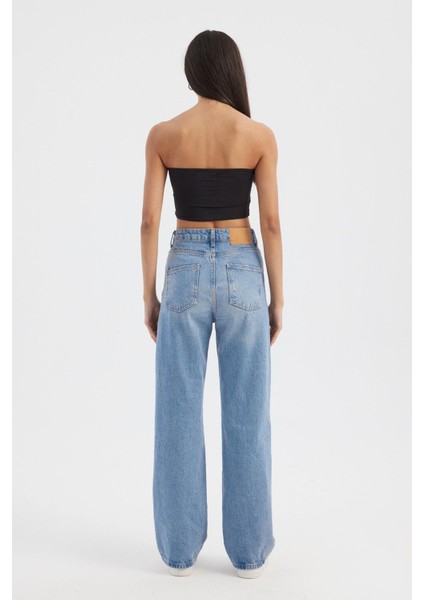 Kadın Askısız Temel Crop Top Black