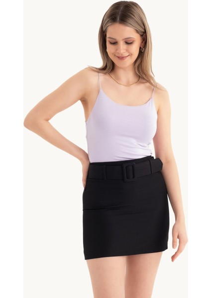 Kadın Askılı Crop Basic Kısa Bluz Purple fırsatları
