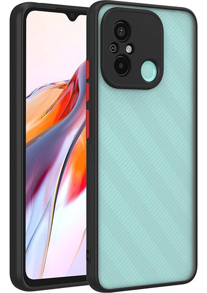 Xiaomi Redmi 12C Kılıf Tkdw Hux Kapak-Siyah