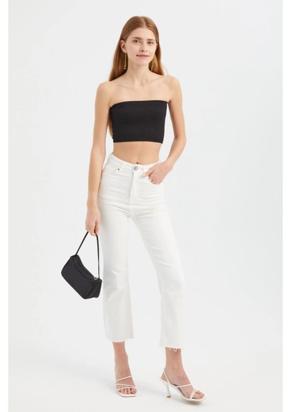 Kadın Askısız Temel Kısa Üst Black