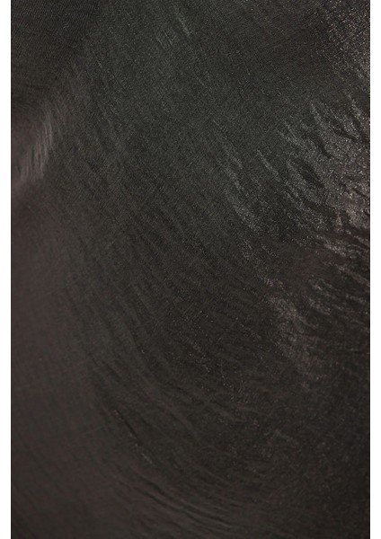 Kadın Satenden, Kolsuz, A-Line Mini Elbise Siyah