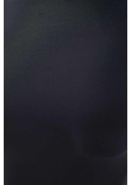 Kadın Temel Dokuma Bisiklet Yaka T-Shirt Siyah